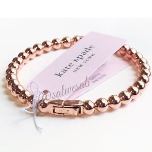 NWT kate spade golden girl rose gold hinged bangle
